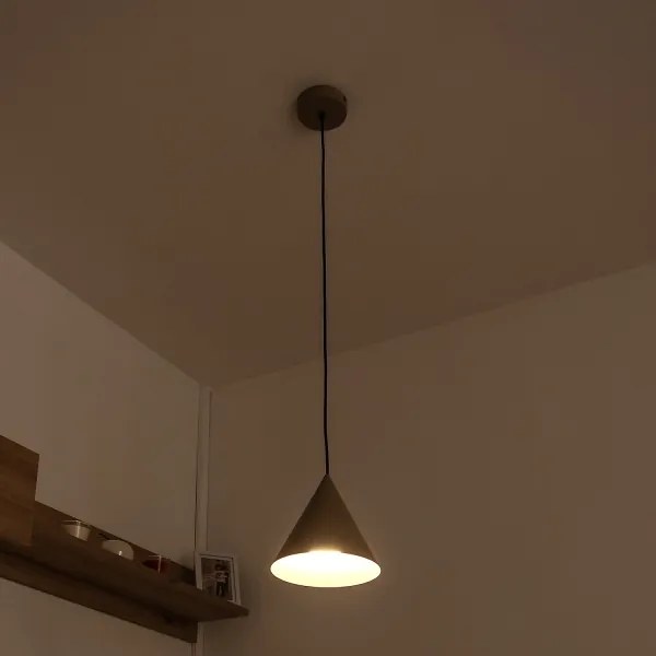 Lampadario a sospensione ETNA II 1x E27/15W/230V Ø 18,5 cm beige