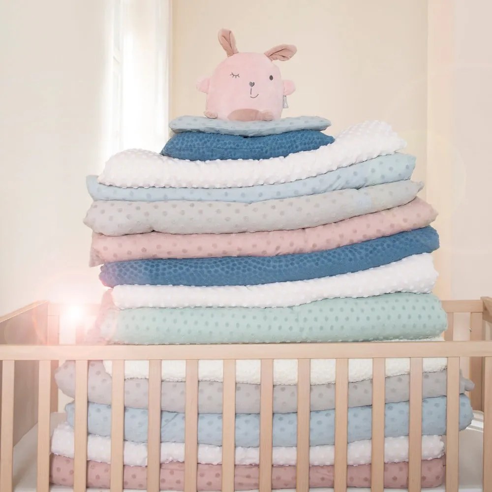 Set copripiumino e federa da bambini beige in misto cotone per culla 100x135 cm Frosty Almond – Roba