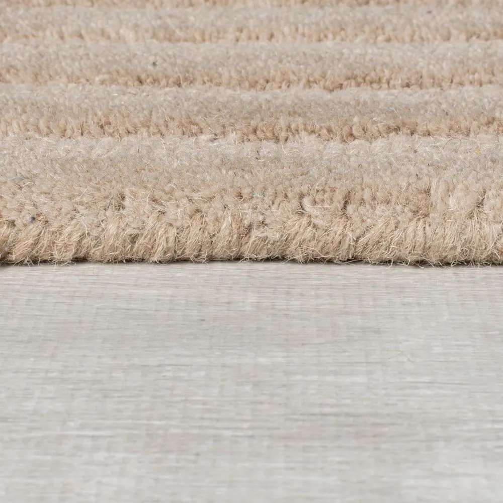 Tappeto beige in lana tessuto a mano 160x230 cm Zen Rectangles – Flair Rugs