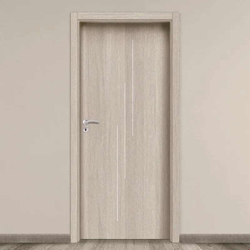 Porta interna a battente Cedar Inserti in MDF colore beige, L 60 x H 210 cm, apertura a destra