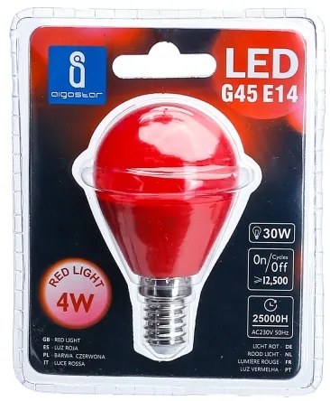 Lampadina LED G45 E14/4W/230V rossa - Aigostar