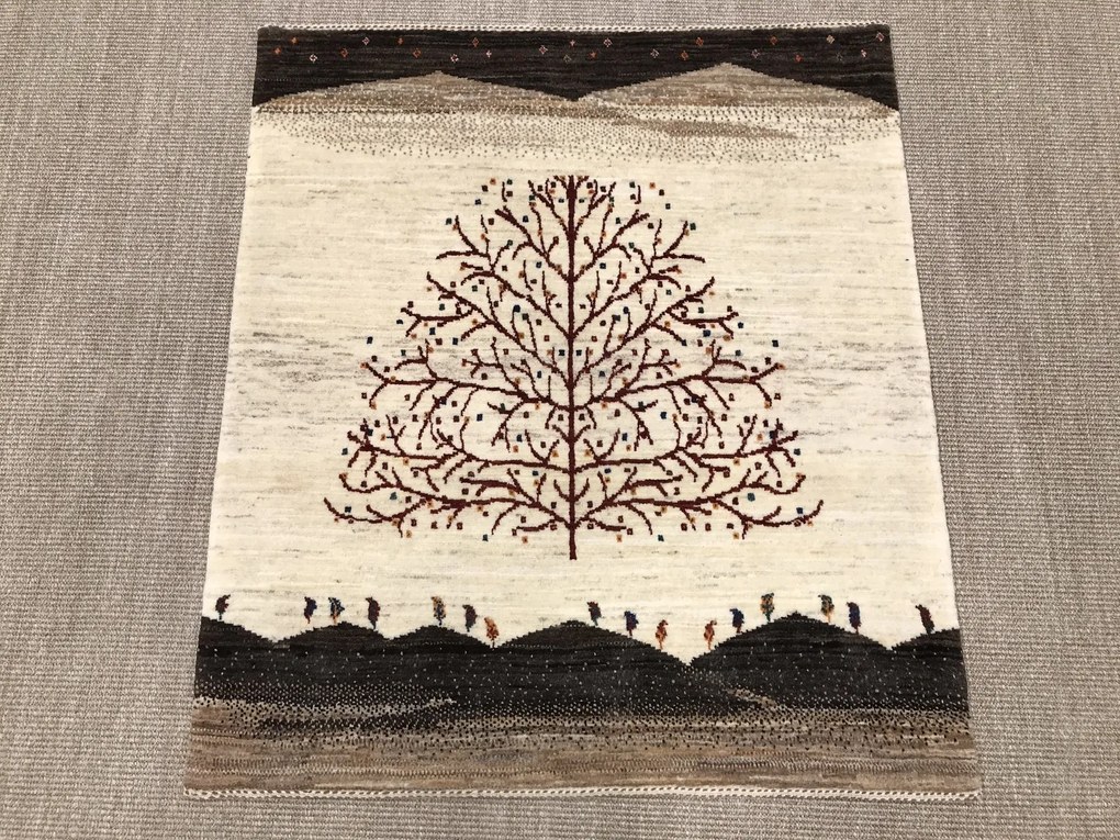 Loribaft Tappeto 100 x 110 Beige (Iran) Annodato A Mano