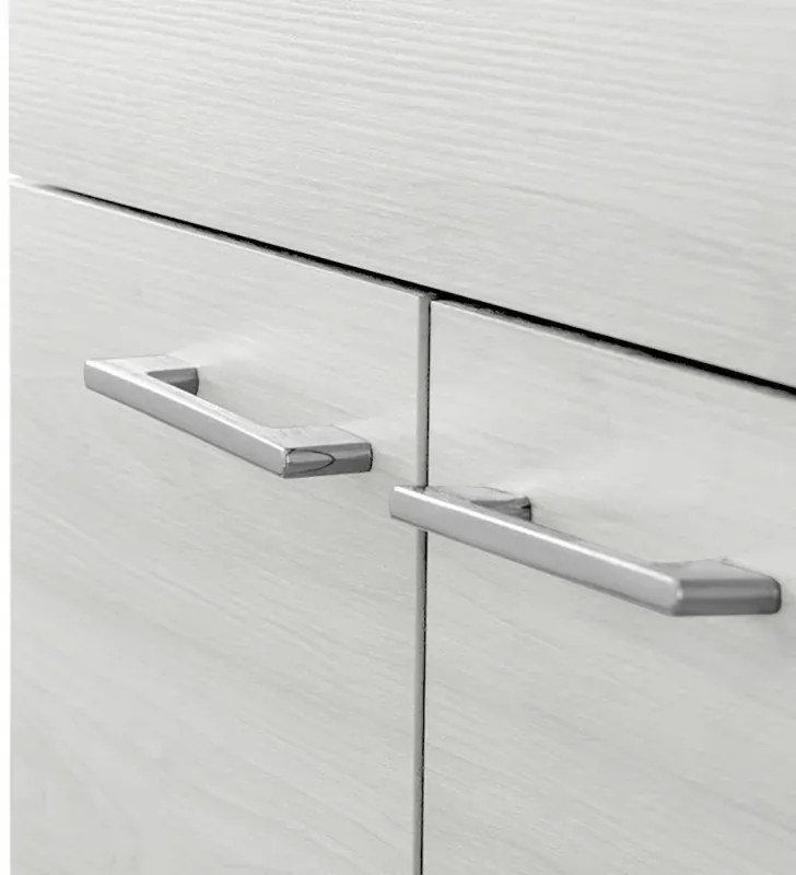 Mobile lavatoio 60x50 cm 2 ante bianco venato con vaschetta in resina