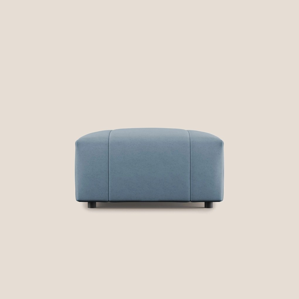 Giotto pouf in morbida microfibra effetto velluto impermeabile idrorepellente T09
