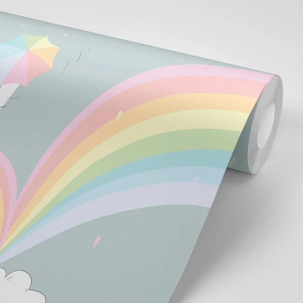 Carta da parati – Pioggia arcobaleno
