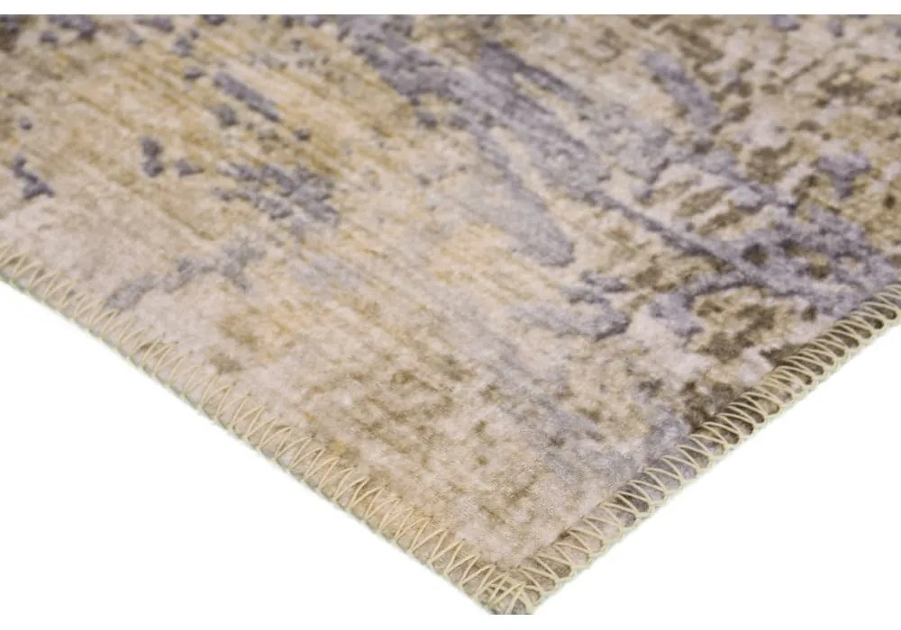 Tappeto azzurro/marrone chiaro lavabile 50x80 cm Sandstorm – Vitaus