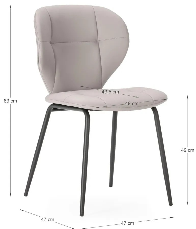 Set di sedie da pranzo beige 2 pz Maura - Marckeric