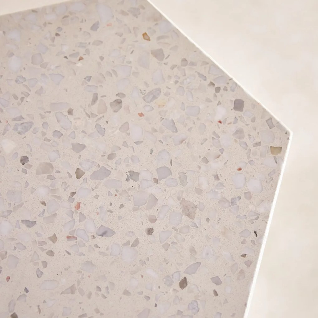 Tikamoon - Tavolino in terrazzo premium rosa Zoé