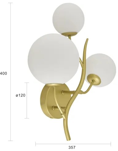 Brilagi - Applique a LED MISTEL 3xG9/3W/230V oro/bianco