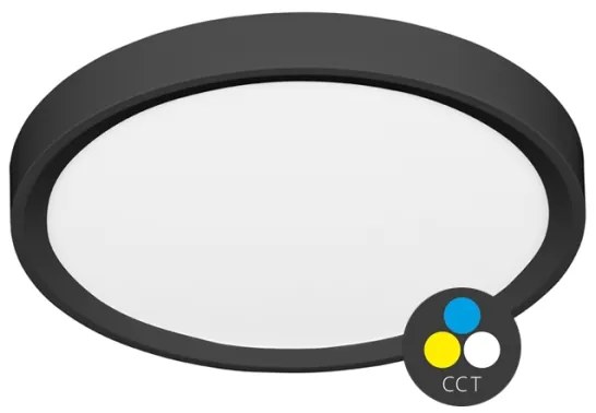 Ecolite W007-CCT/40W/CR - Plafoniera LED SALY LED/40W/230V IP40 nero