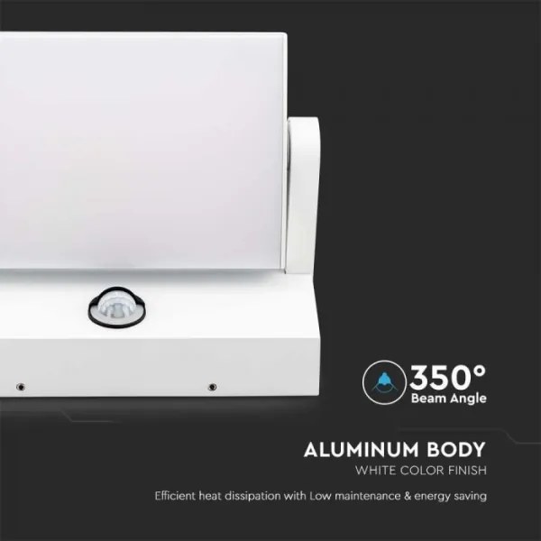 Lampada da parete per esterni LED con sensore LED/17W/230V 4000K IP65 bianco