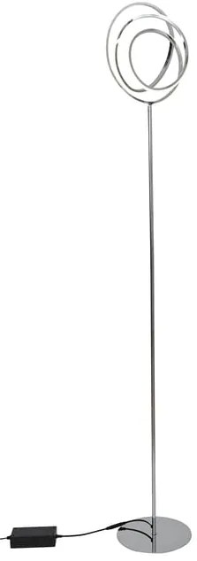 Lampada da terra LED Renè  argento, luce bianco naturale 2500 lumen, dimmerabile NOVECENTO