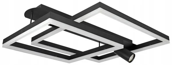 Plafoniera LED LED/38W/230V + 1xGU10/30W nera