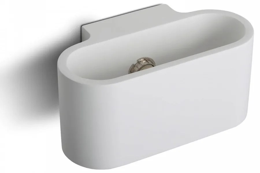 Applique da Parete LINEAR in Gesso Pitturabile G9 Materiale Gesso