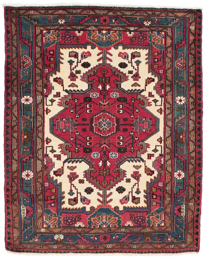 Tuyserkan Tappeto 120x150 Beige (Iran) Annodato A Mano