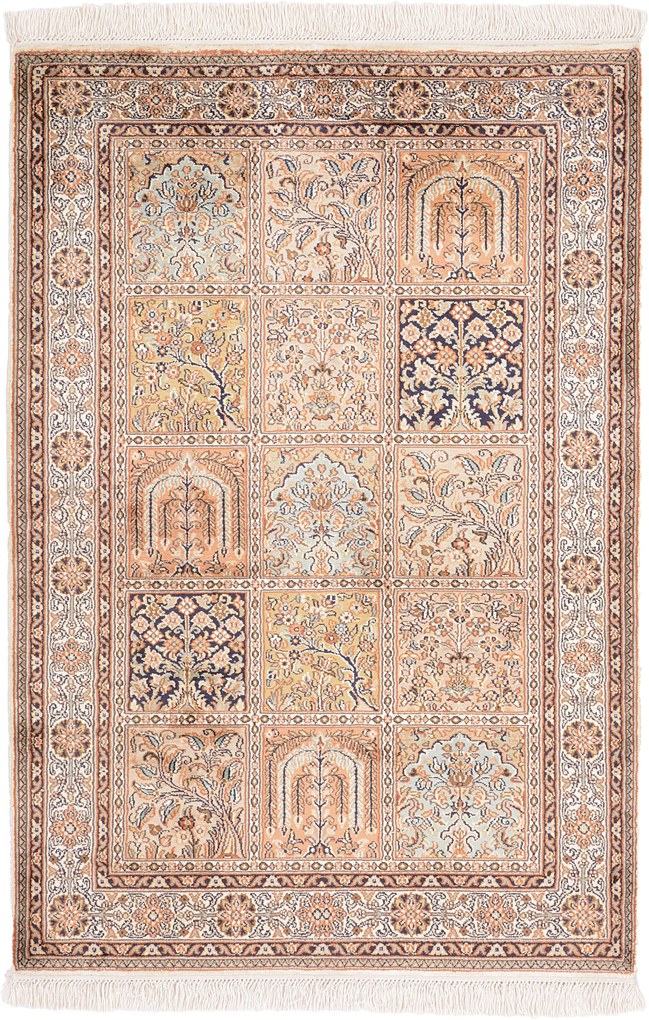 Cashmere Silk Tappeto 80 x 120 (Indian) Annodato A Mano