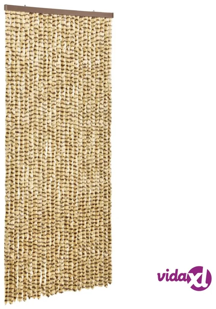 vidaXL Zanzariera Beige e Marrone 90x220 cm Ciniglia