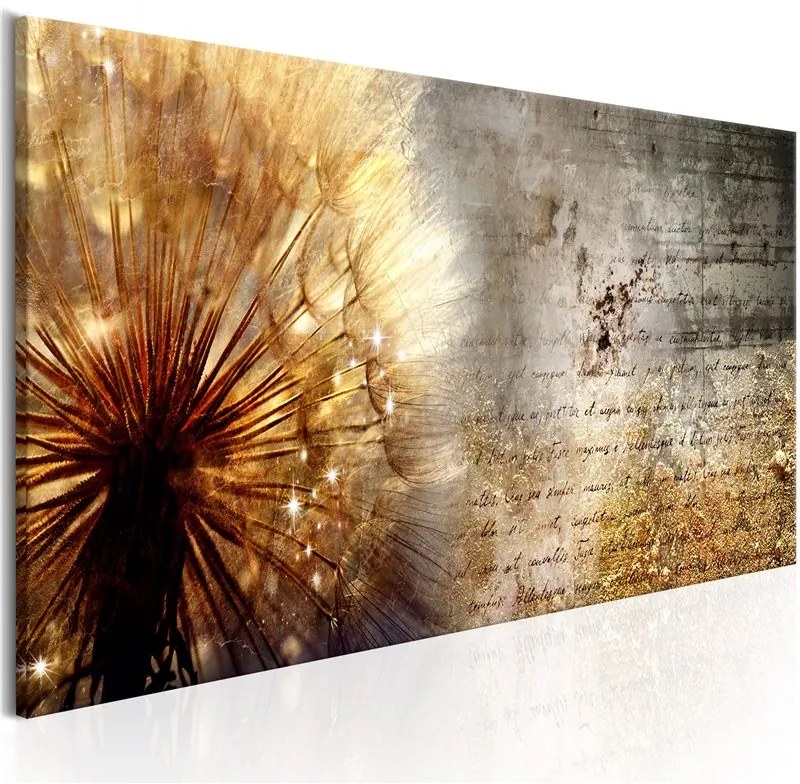 Quadro  Golden Dandelion  Colore Marrone, Dimensioni e Misure 135x45