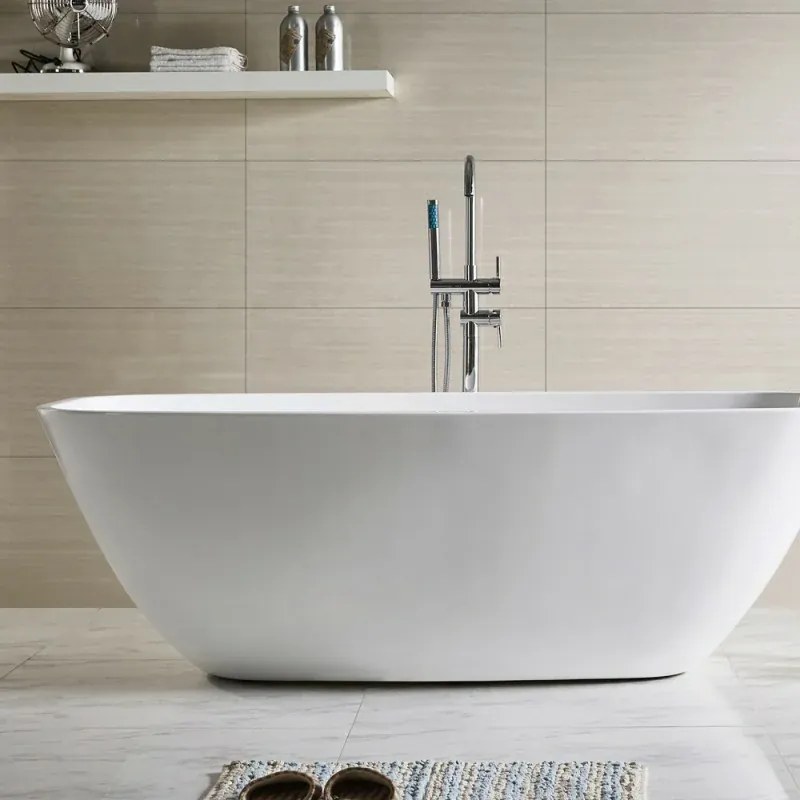 Rubinetto vasca a pavimento freestanding cromato