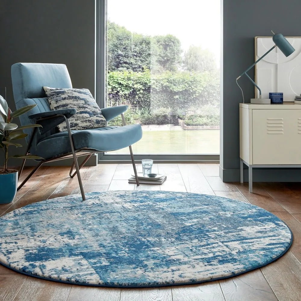 Tappeto rotondo blu ø 160 cm Cocktail Wonderlust - Flair Rugs