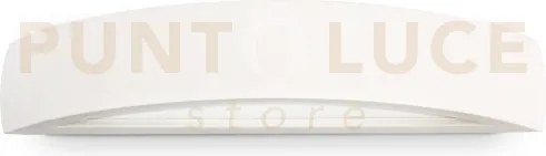 Soda applique in gesso bianco biemissione ip20 2 luci attacco e14 51cm