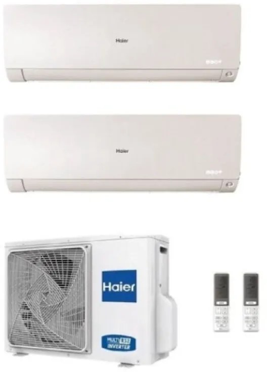 Condizionatore dualsplit Flexis Plus 12000+12000 btu codice prod: as35s2sf1famw3(x2) 2u50s2sm1fa - Haier