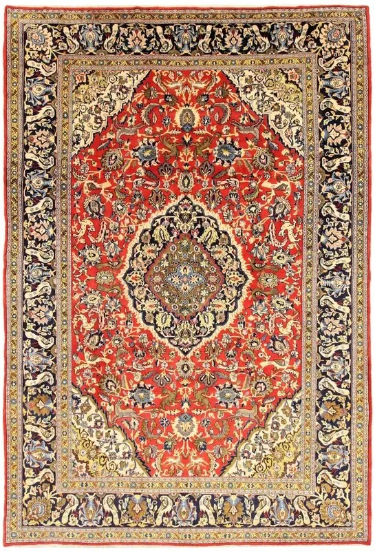 Ghom Tappeto persiano 240 x 350 Rosso (Iran) Annodato A Mano