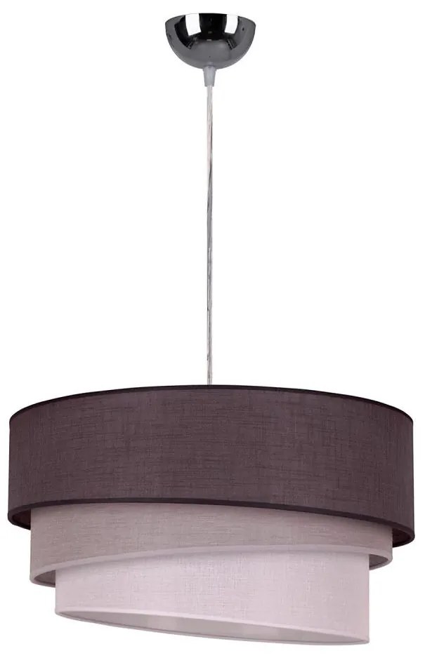 Duolla - Lampadario a sospensione con filo TRIO 1xE27/40W/230V diametro 45 cm antracite/grigio/bianco