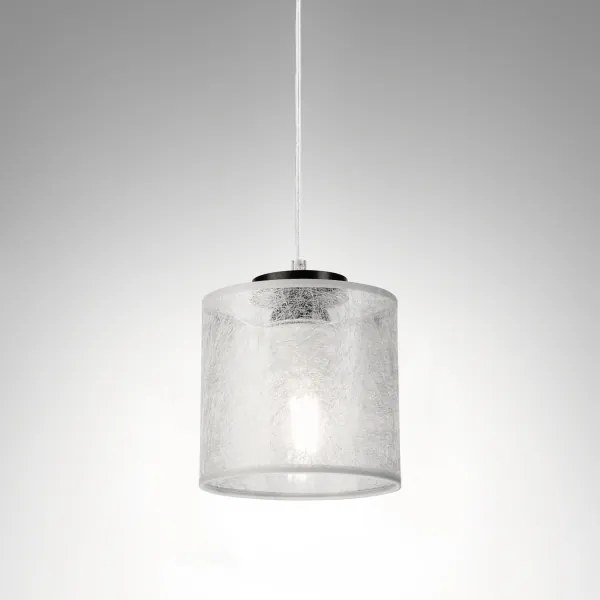 Lampada a sospensione con cavo ROSA 1xE27/60W/230V nero/grigio