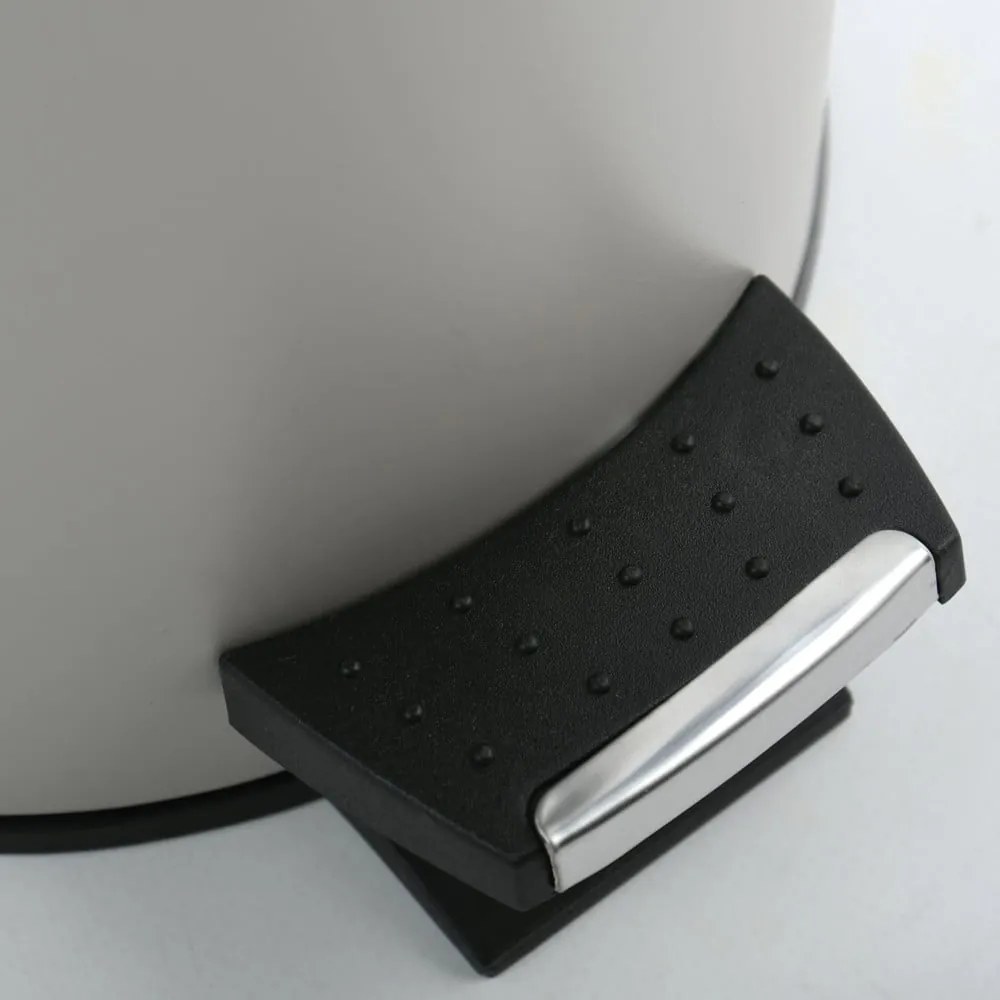 Cestino per la spazzatura grigio tortora in acciaio con pedale 5 l Adonis – Spirella