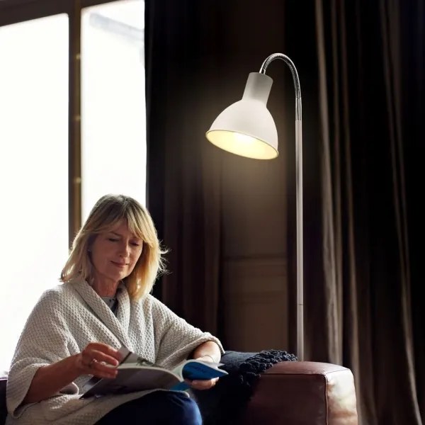 Lampada da terra 1xE27/25W/230V bianca