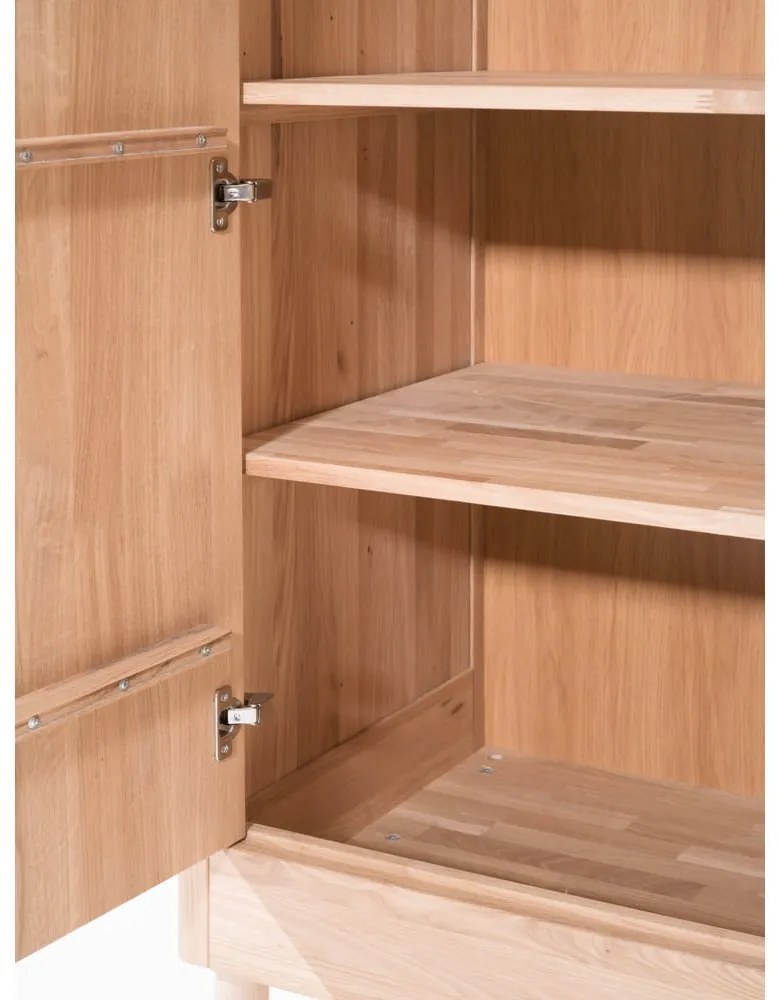 Armadio per bambini di colore naturale in rovere massiccio 100x190x55 cm Forrest – Vipack