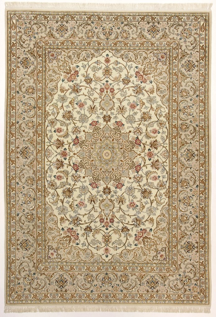 Isfahan Tappeto 230x160 (Iran) Annodato A Mano