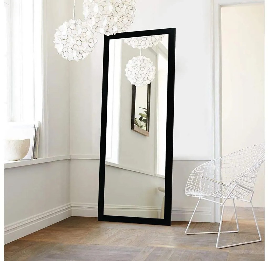 Specchio da parete CHEVAL 105x40 cm nero