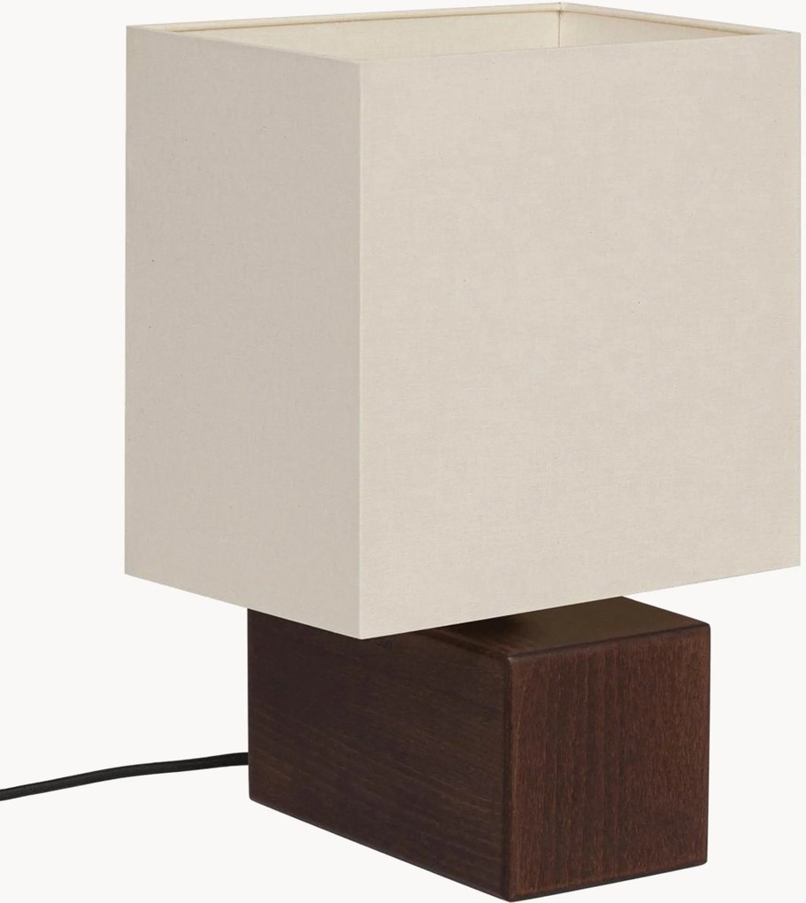 Lampada da tavolo con base in legno di faggio Zam