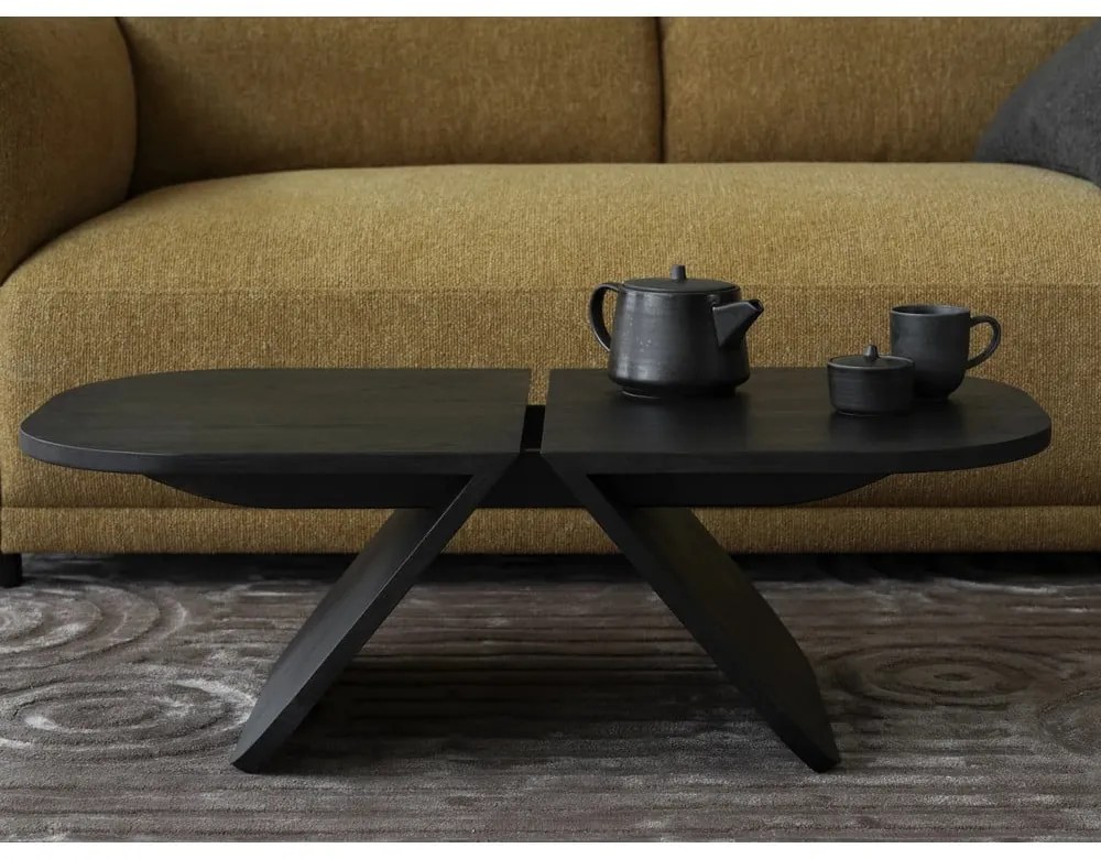 Tavolino da salotto nero in rovere massiccio 54x100 cm Avio – Blomus