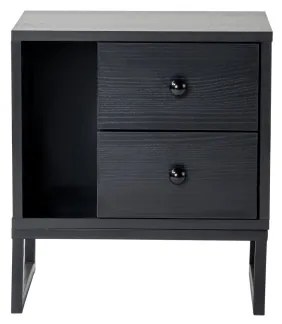 Comodino GLIMMER 50x45,2 cm nero