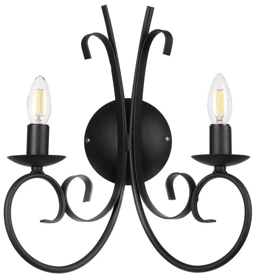 ONLI - Applique POMPEI 2xE14/6W/230V nero