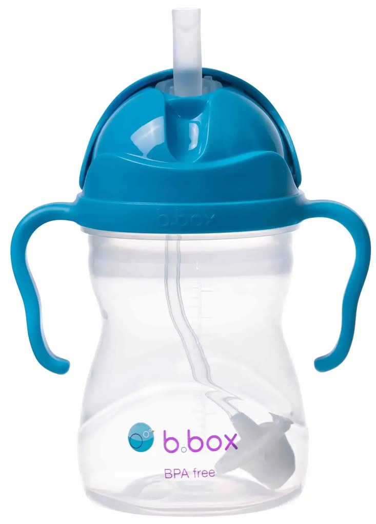 Tazza con cannuccia - blu cobalto 240 ml