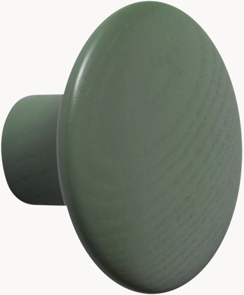 Gancio da parete in legno di quercia Dots, Ø 9 cm
