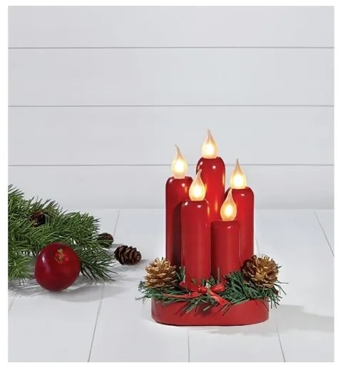 Markslöjd 704017 - Candelabro natalizio HANNA 5xE10/0,06W/230V