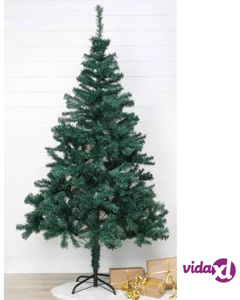 HI Albero di Natale con Supporto in Metallo Verde 180 cm