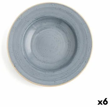 Piatto Fondo Ariane Terra Ceramica Azzurro (Ø 26 cm) (6 Unità)