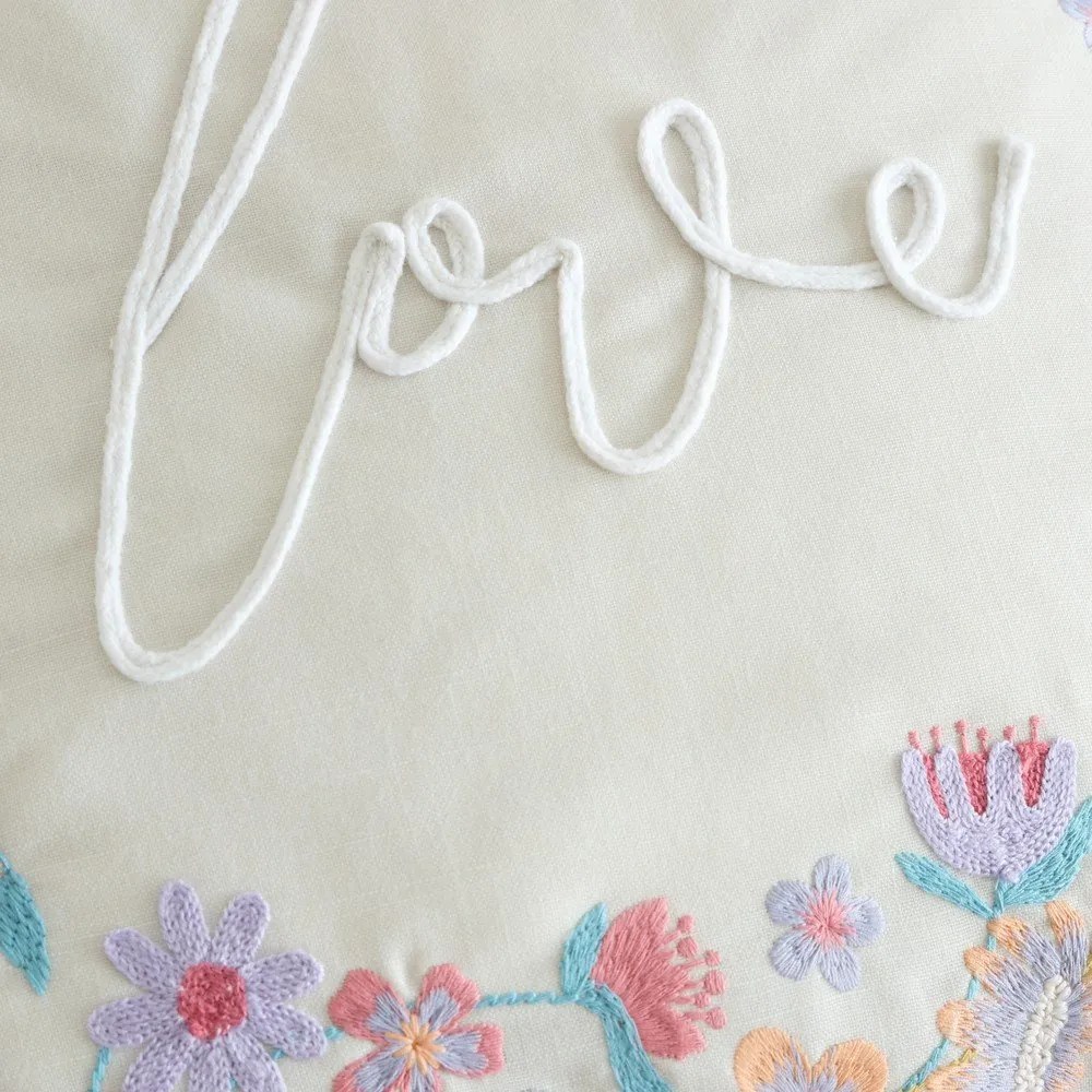 Cuscino decorativo in misto lino 45x45 cm Love – Catherine Lansfield