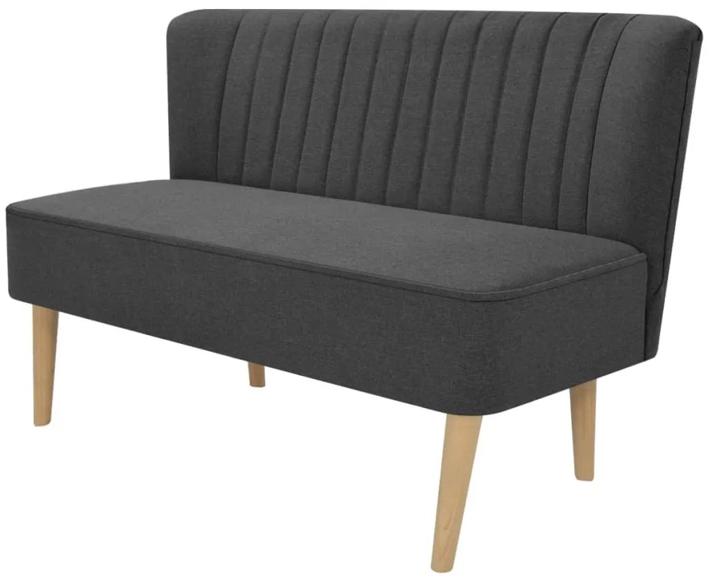 Divano in stoffa 117x55,5x77 cm grigio scuro