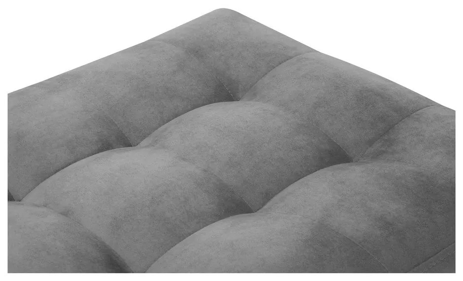 Poggiapiedi in velluto grigio chiaro Santo - Milo Casa