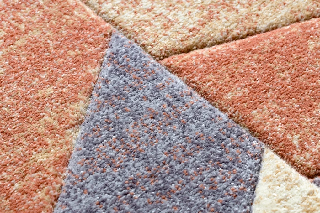 Tappeto FEEL 5673/17931 a spina di pesce beige/terracotta/violet