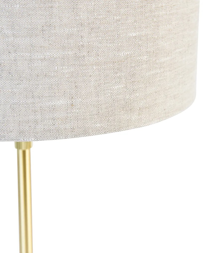 Lampada da tavolo regolabile oro con paralume grigio chiaro 35 cm - Parte