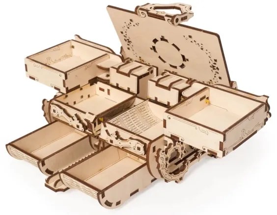 Ugears - 3D puzzle meccanico in legno Scatola di gioielli antichi