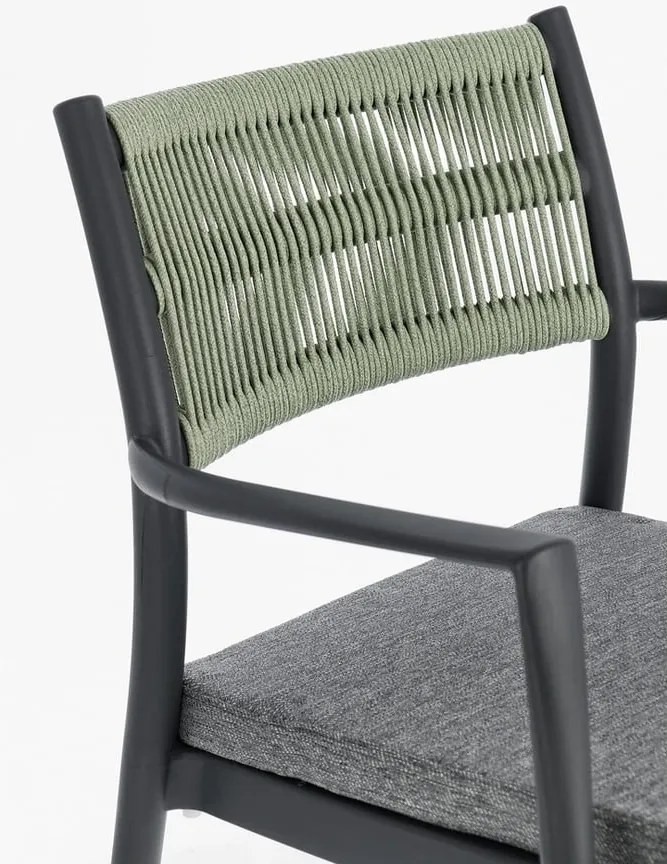 Sedie da esterno in set grigie in plastica 4 pz Alvin – Bizzotto